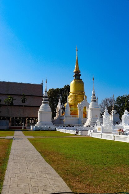 Eine schöne Aussicht auf den buddhistischen Tempel in Chiang Mai Thailand