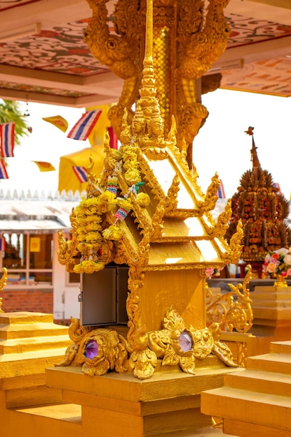 Eine schöne Aussicht auf den buddhistischen Tempel in Chiang Rai Thailand