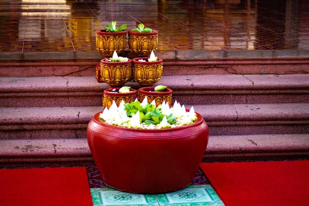 Foto eine schöne aussicht auf den buddhistischen tempel in siem reap, kambodscha