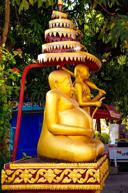 Eine schöne Aussicht auf den buddhistischen Tempel in Vientiane Laos