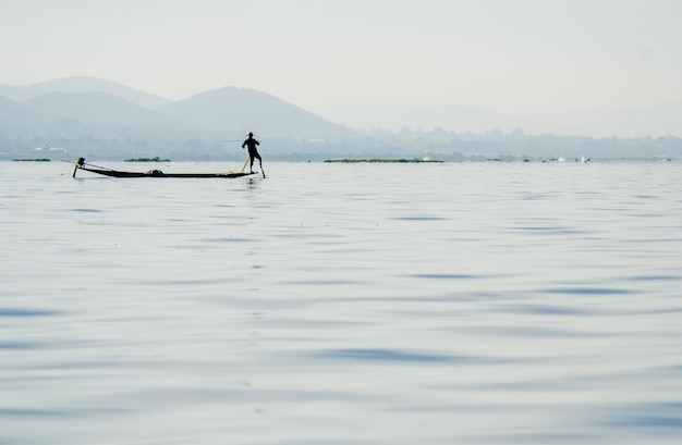 Eine schöne Aussicht auf den Inle-See von Myanmar