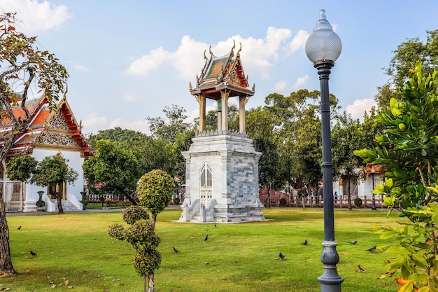 Eine schöne Aussicht auf den Marmortempel in Bangkok Thailand