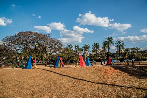 Eine schöne Aussicht auf den Stadtpark in Brasilia, Brasilien