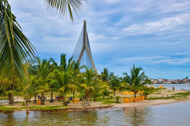 Eine schöne Aussicht auf den Strand in Ilheus Bahia Brasilien