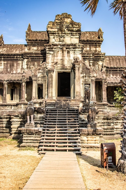 Eine schöne Aussicht auf den Tempel Angkor Wat in Siem Reap, Kambodscha