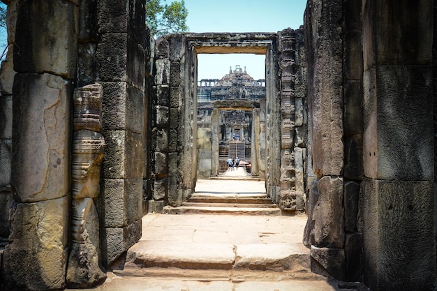 Eine schöne Aussicht auf den Tempel Angkor Wat in Siem Reap, Kambodscha