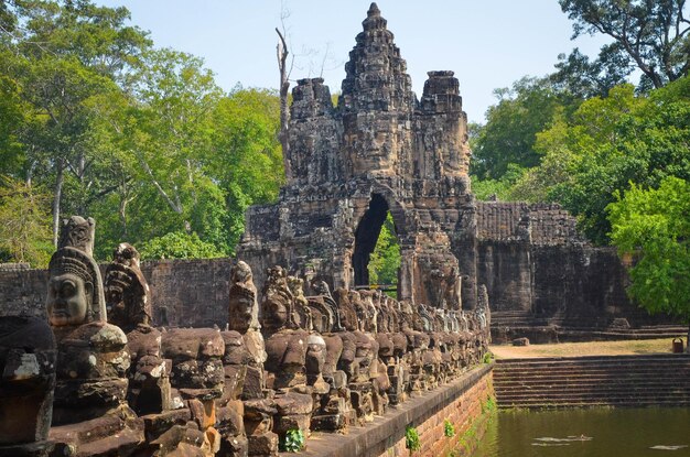 Eine schöne Aussicht auf den Tempel Angkor Wat in Siem Reap, Kambodscha