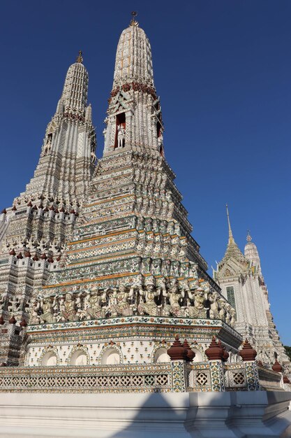 Eine schöne Aussicht auf den Tempel Wat Arun in Bangkok Thailand