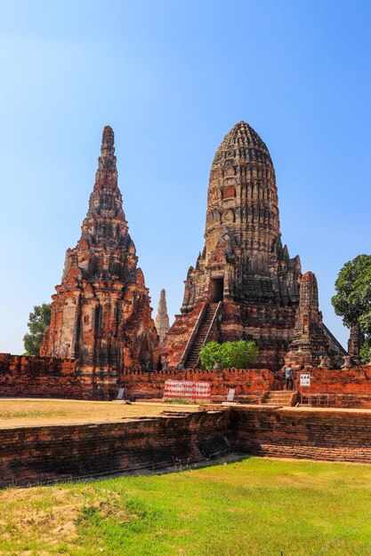 Eine schöne Aussicht auf den Tempel Wat Chaiwatthanaram in Ayutthaya Thailand