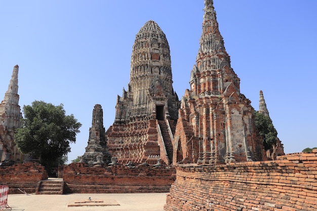 Eine schöne Aussicht auf den Tempel Wat Chaiwatthanaram in Ayutthaya Thailand