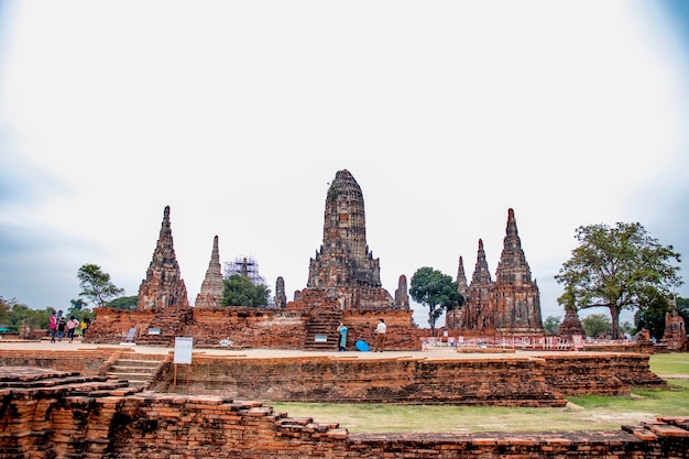 Eine schöne Aussicht auf den Tempel Wat Chaiwatthanaram in Ayutthaya Thailand