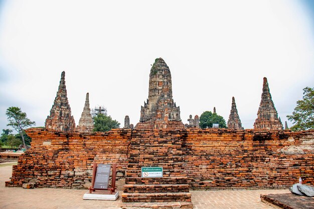 Eine schöne Aussicht auf den Tempel Wat Chaiwatthanaram in Ayutthaya Thailand