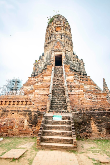 Eine schöne Aussicht auf den Tempel Wat Chaiwatthanaram in Ayutthaya Thailand