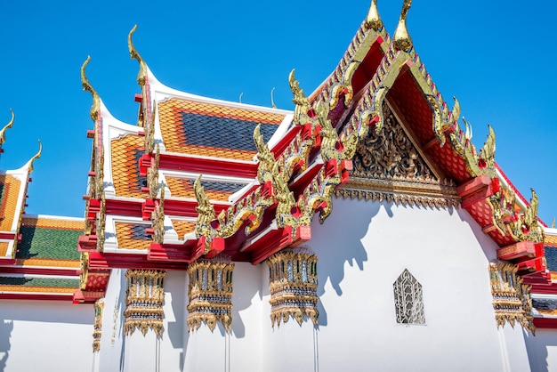 Eine schöne Aussicht auf den Tempel Wat Pho in Bangkok Thailand