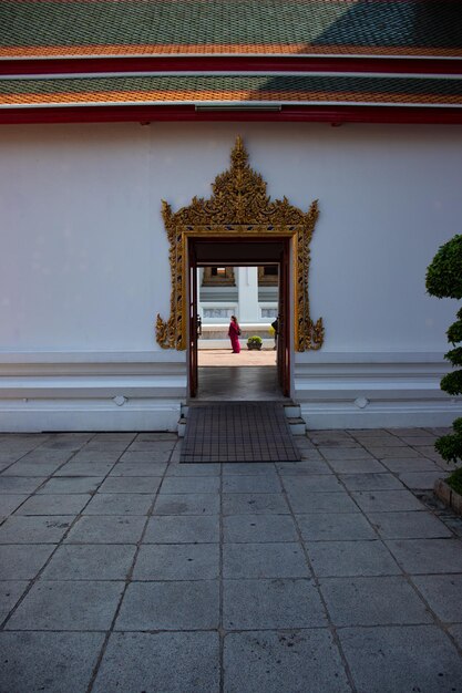 Eine schöne Aussicht auf den Tempel Wat Pho in Bangkok Thailand