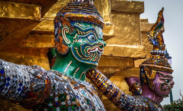 Eine schöne Aussicht auf den Tempel Wat Phra Kaew The Grand Palace befindet sich in Bangkok Thailand