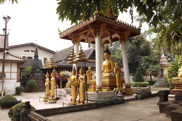 Eine schöne Aussicht auf den Tempel Wat Sisaket in Vientiane Laos