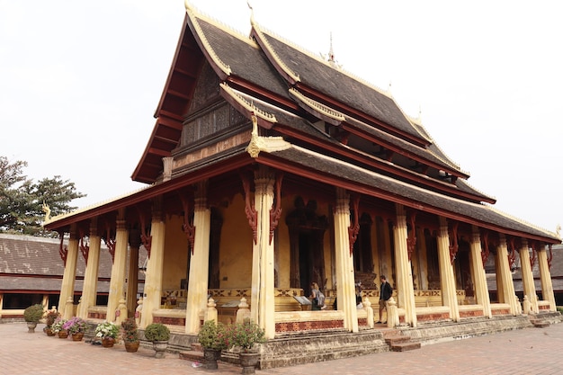 Eine schöne Aussicht auf den Tempel Wat Sisaket in Vientiane Laos