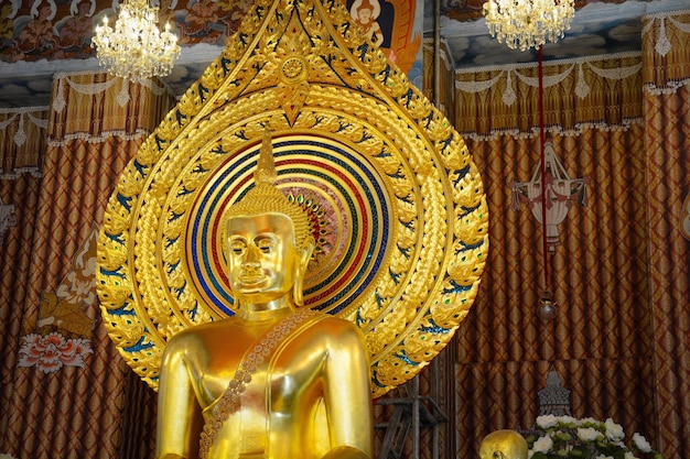 Eine schöne Aussicht auf den Tempel Wat Songkran in Bangkok Thailand