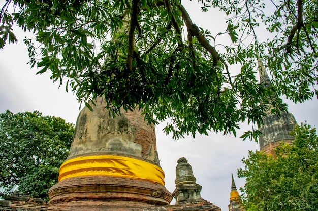 Eine schöne Aussicht auf den Tempel Wat Yai Chai Mongkhon in Ayutthaya Thailand