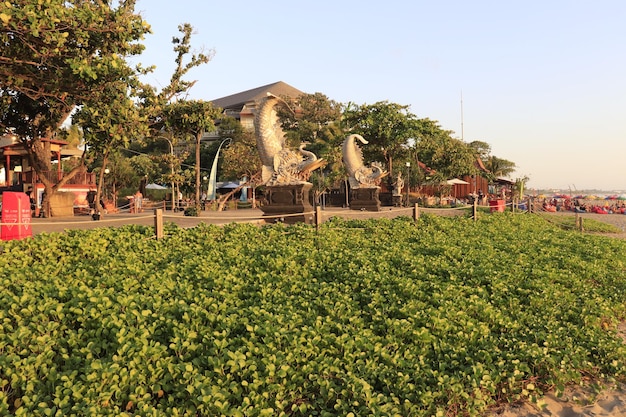 Eine schöne Aussicht auf den Vogelpark in Bali Indonesien