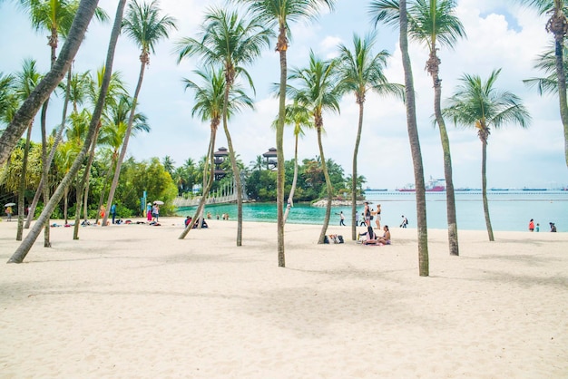 Eine schöne Aussicht auf die Insel Sentosa in Singapur