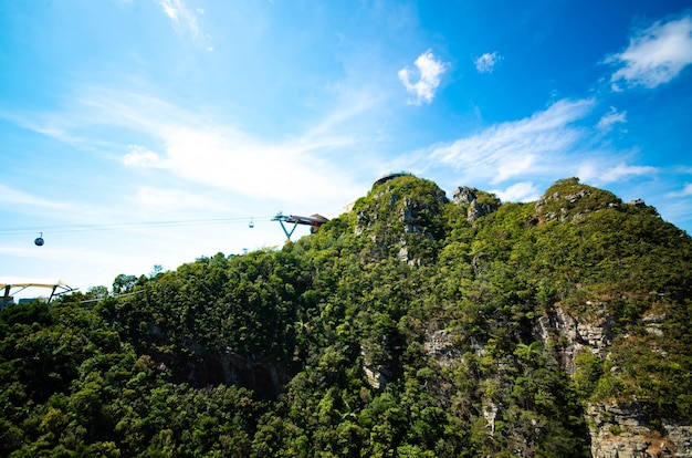 Eine schöne Aussicht auf die Sky Bridge in Langkawi Malaysia