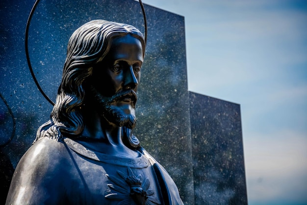 Eine schöne Aussicht auf die Statuen des Christentums in Sao Paulo, Brasilien