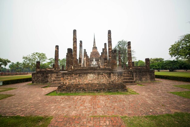 Foto eine schöne aussicht auf sukhothai in thailand