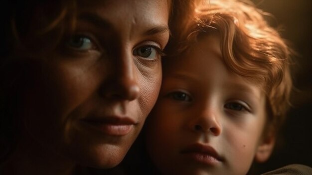 Foto eine schöne darstellung von mutter und kindern