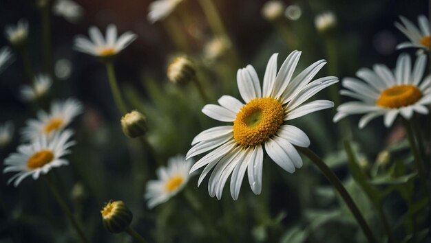 Eine schöne Gänseblume im Garten