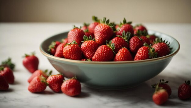 Eine Schüssel Erdbeeren