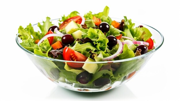 eine Schüssel Salat mit einem Salat darin