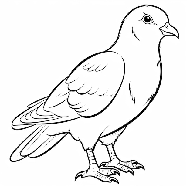Foto eine schwarz-weiß-zeichnung eines vogels mit langem schnabel