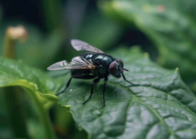 Eine schwarze Fliege ist ein Mitglied der Familie der Simuliidae