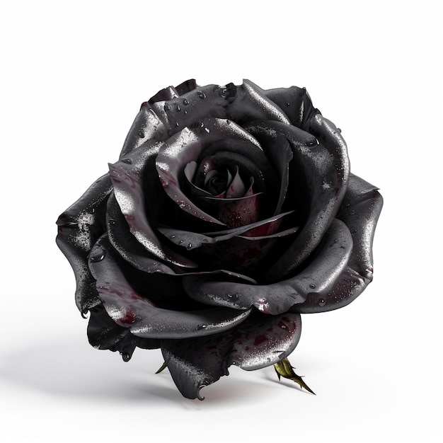 Eine schwarze Rose mit dem Wort Rosen darauf