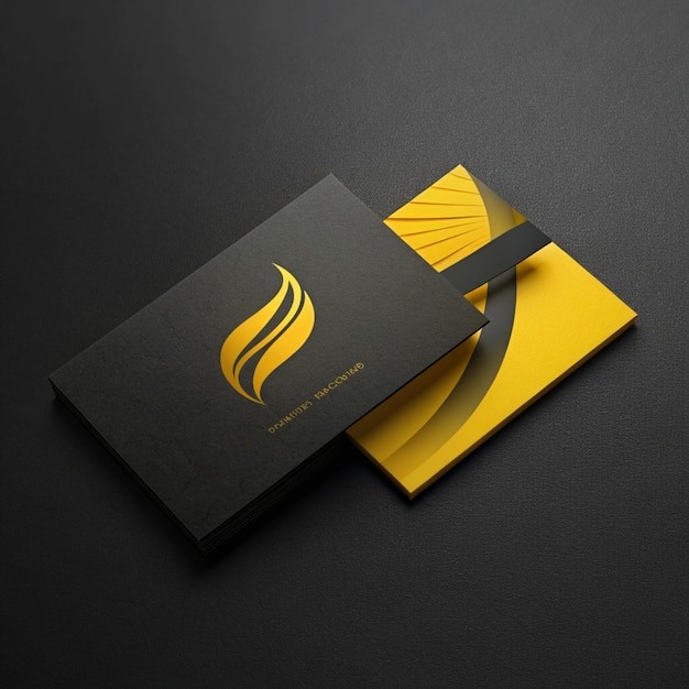 eine schwarze Schachtel mit einem goldenen Logo