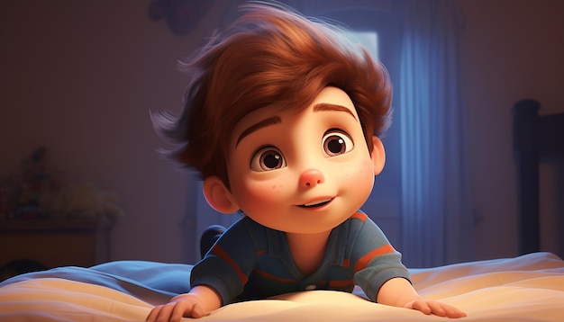 eine sehr niedliche Kinderfigurenanimation im Pixar-Stil