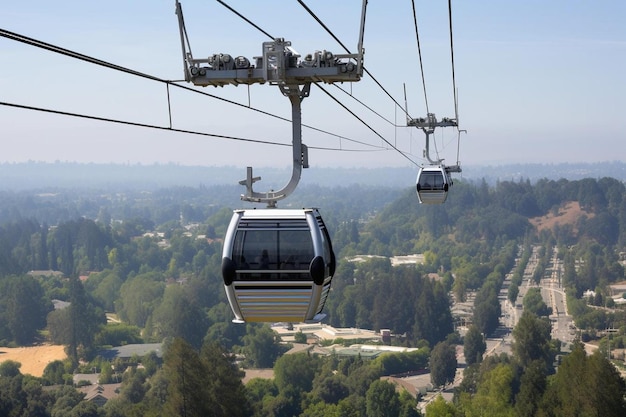 eine Seilbahn mit der Aufschrift „ darauf