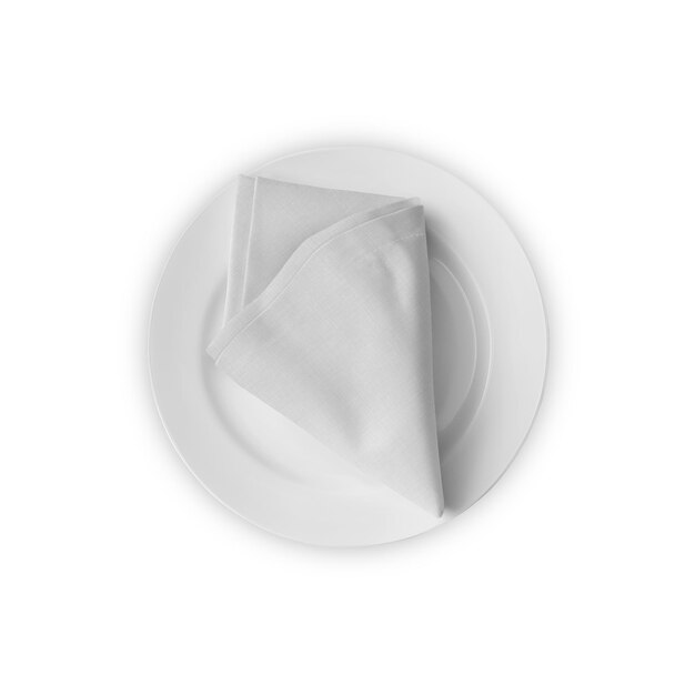 eine Serviette auf einem Restaurantbrett