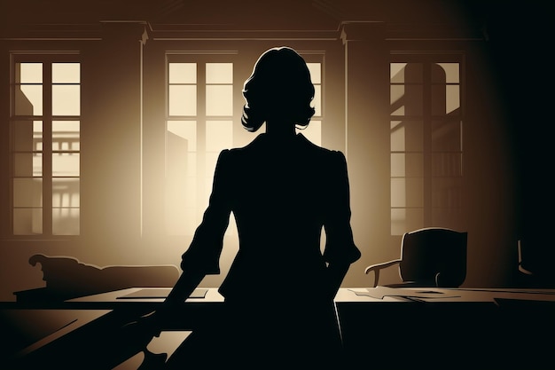 Eine Silhouette einer Frau