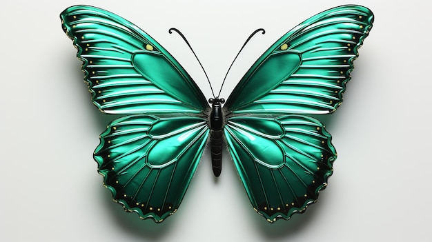 eine skurrile Mischung aus Minzgrün und Seeschaumblau, Butterfly Generative Ai