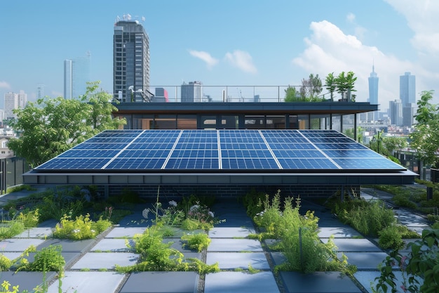 Eine solarbetriebene städtische Residenz mit modernem Design