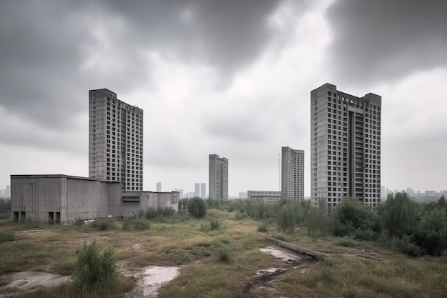 Eine Stadt ist eine Stadt mit vielen Gebäuden