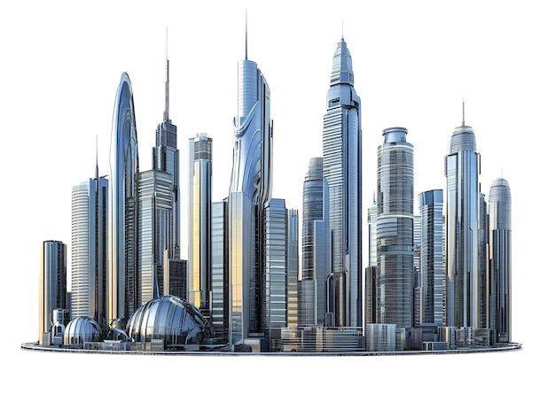 eine Stadt-Skyline mit vielen hohen Gebäuden