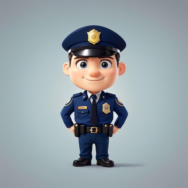eine Statue eines Polizisten mit einer blauen Kappe