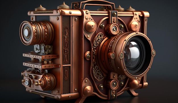 Eine Steampunk-Kamera