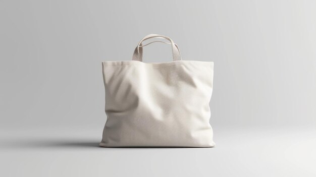 eine Stofftasche mit einem minimalen Hintergrund, 3D-Rendered-Mockup, benutzerdefinierte Designs oder Branding