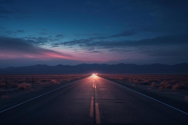 Eine Straße, auf der die Sonne scheint