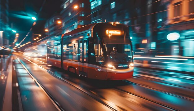 Foto eine straßenbahn mit der nummer 1 an der spitze